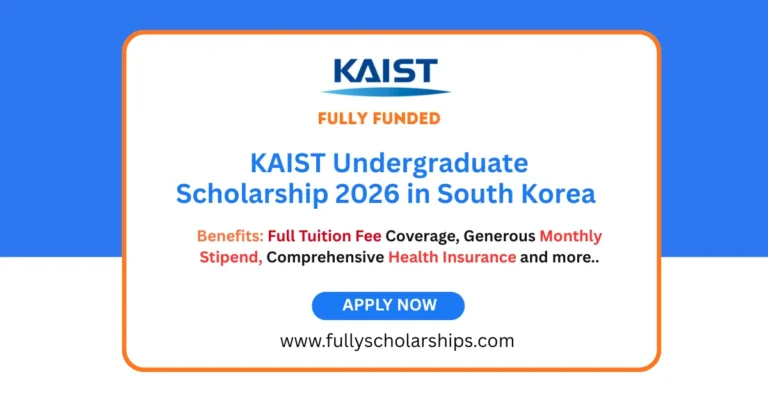 KAIST Undergraduate Scholarship 2026 in South Korea