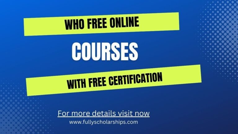 WHO Free Online Courses with Free Certification