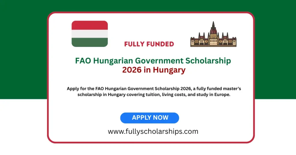 FAO Hungarian Government Scholarship 2026