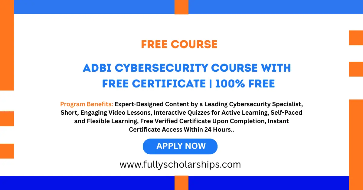 ADBI Cybersecurity Course with Free Certificate