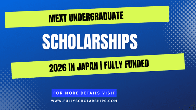 MEXT Undergraduate Scholarships 2026 in Japan