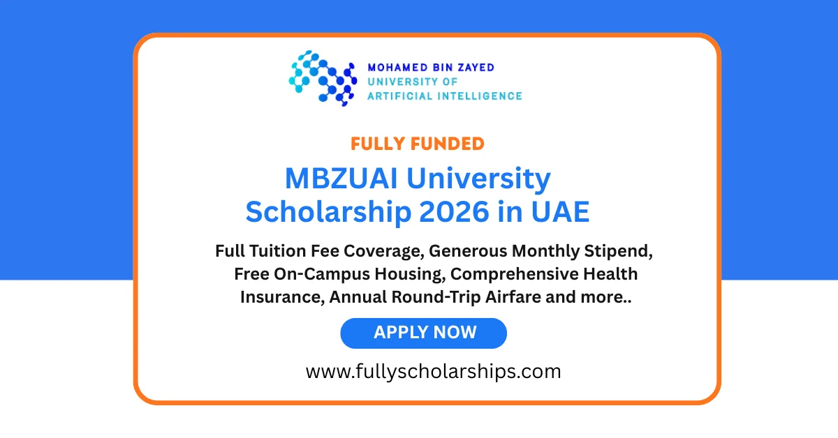 MBZUAI Scholarship 2026 in the UAE | Fully Funded