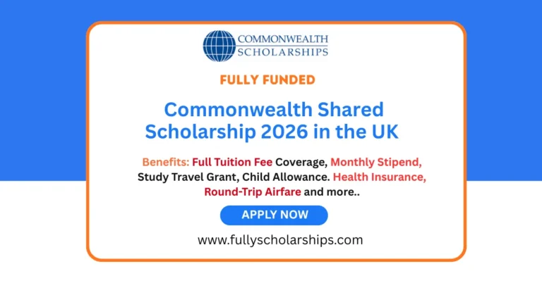 Commonwealth Shared Scholarship 2026 in the UK