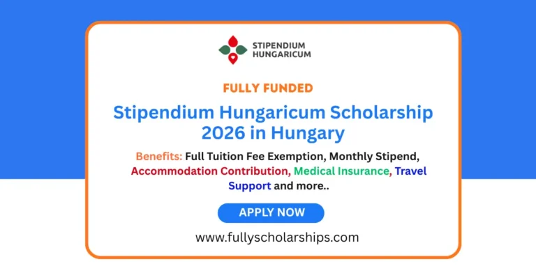 Stipendium Hungaricum Scholarship 2026 in Hungary