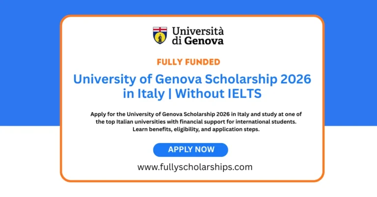 University of Genova Scholarship 2026 in Italy