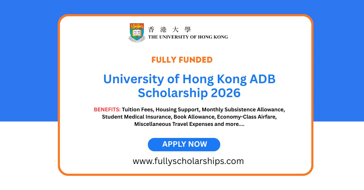 University of Hong Kong ADB Scholarship 2026