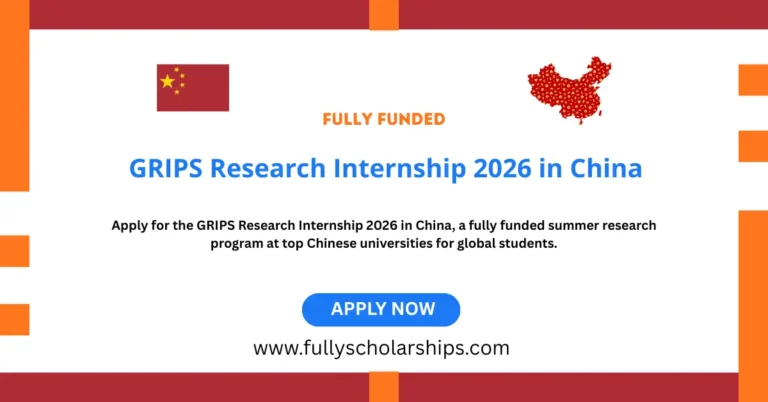 GRIPS Research Internship 2026 in China