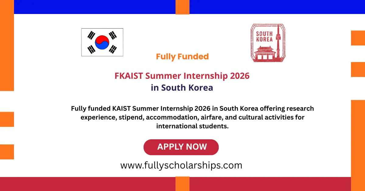 KAIST Summer Internship 2026 in South Korea