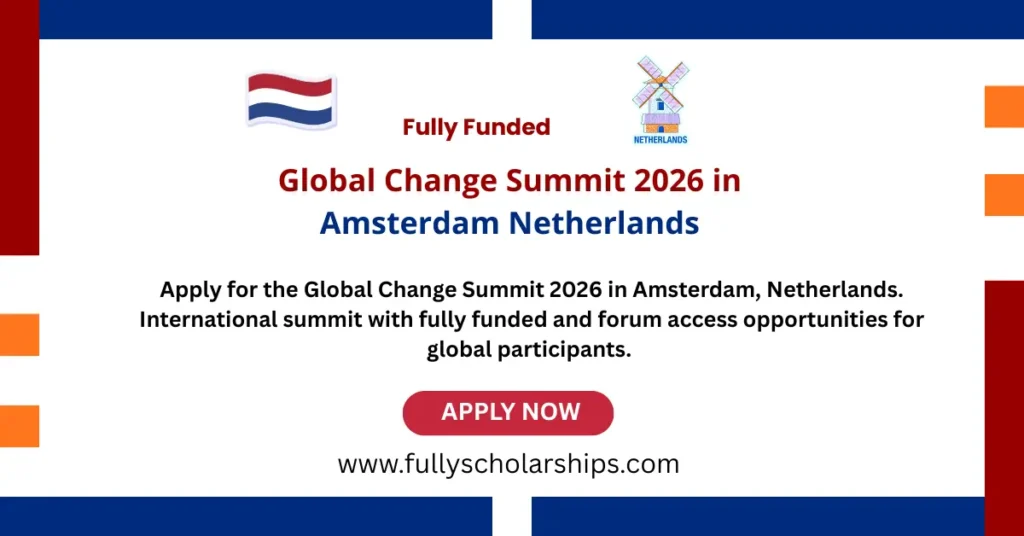 Global Change Summit 2026 in Amsterdam Netherlands